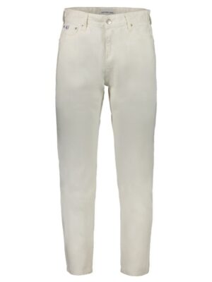 Calvin Klein White Cotton Jeans & Pant