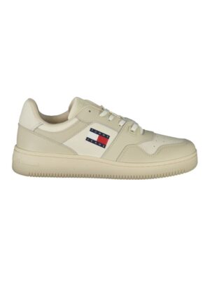 Tommy Hilfiger Beige Leather Men Sneaker