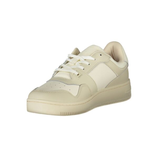 Tommy Hilfiger Beige Leather Men Sneaker - Image 3