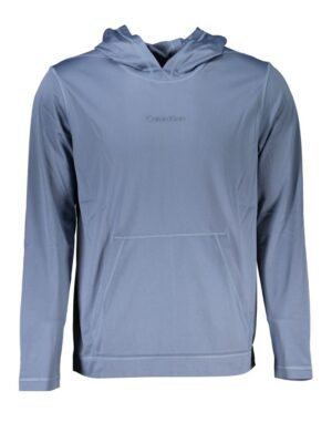 Calvin Klein Elegant Blue Hooded Sweatshirt - Men's Sports Chic