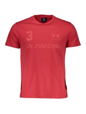 La Martina Red Cotton Men T-Shirt
