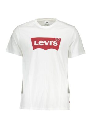 Levi's White Cotton Men T-Shirt