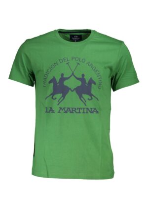 La Martina Green Cotton Men T-Shirt