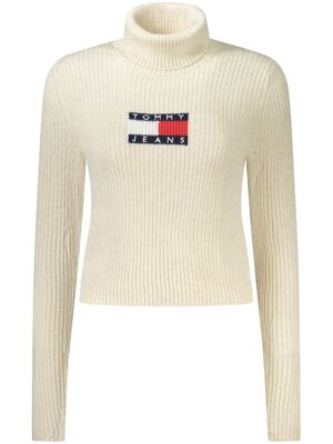 Tommy Hilfiger Beige Polyester Women Sweater Turtleneck