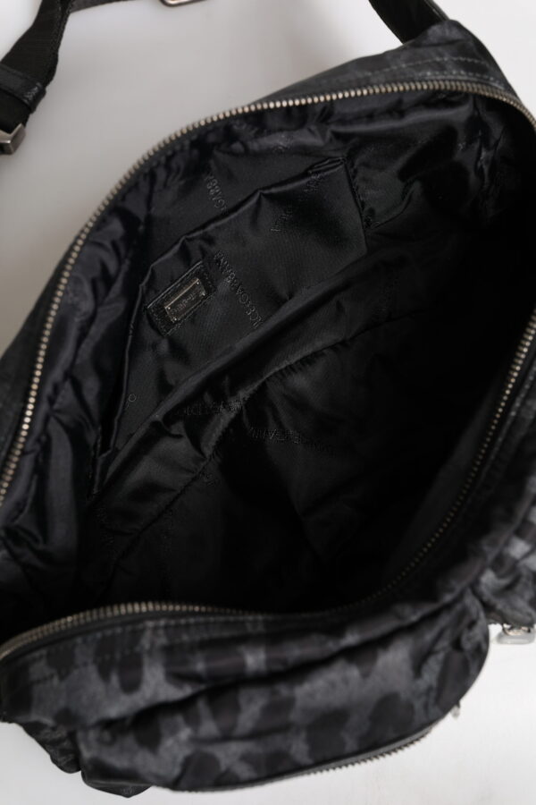 Dolce & Gabbana Black Gray Leopard DG Logo Belt Waist Fanny Pack Bag - Image 8