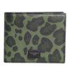 Dolce & Gabbana Black Green Leather DG Plaque Bifold Card Holder Wallet