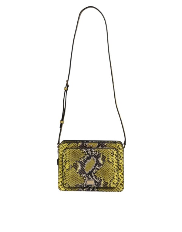 Dolce & Gabbana Green Exotic Leather DG Plaque Crossbody Clutch Bag - Image 2
