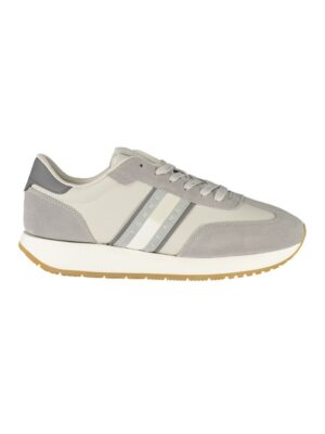 Tommy Hilfiger Gray Leather Mens Sneaker