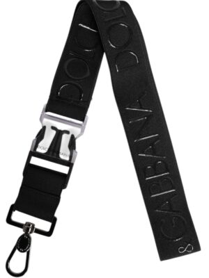Dolce & Gabbana Black Stretch Polyester Rubberised DG Logo Keychain