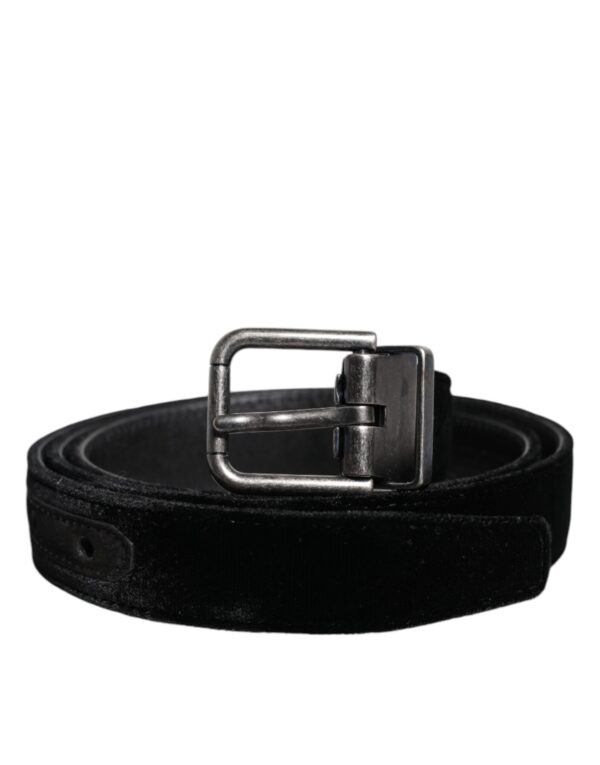 Dolce & Gabbana Black Leather Metal Buckle Classic Belt - Image 2