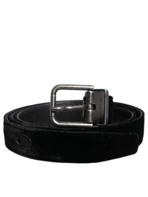 Dolce & Gabbana Black Leather Metal Buckle Classic Belt