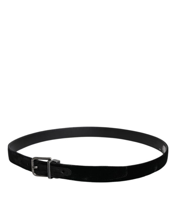 Dolce & Gabbana Black Leather Metal Buckle Classic Belt - Image 3
