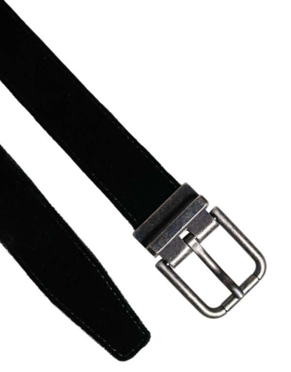 Dolce & Gabbana Black Leather Metal Buckle Classic Belt - Image 5