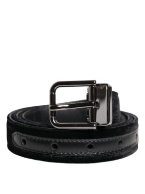 Dolce & Gabbana Black Leather Metal Buckle Classic Belt