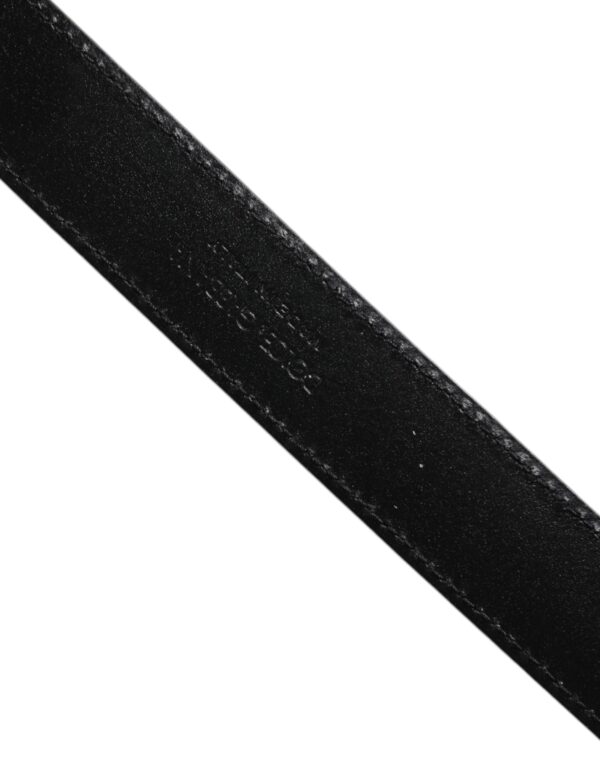 Dolce & Gabbana Brown Exotic Leather Classic Metal Buckle Belt - Image 5