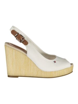 Tommy Hilfiger White Cotton Sandal