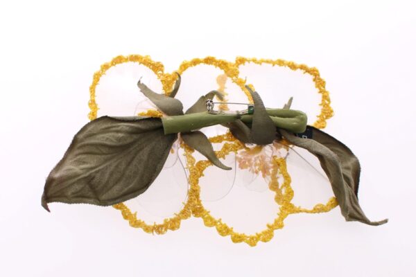 Dolce & Gabbana Exquisite Handmade Floral Silk Brooch - Image 3