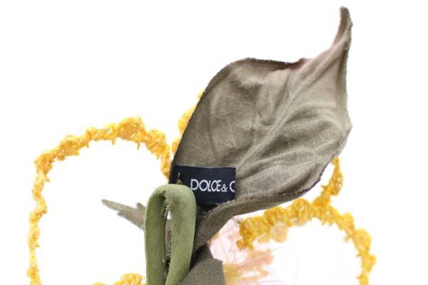 Dolce & Gabbana Exquisite Handmade Floral Silk Brooch - Image 4