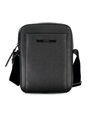 Calvin Klein Sleek Black Shoulder Bag with Logo Detail