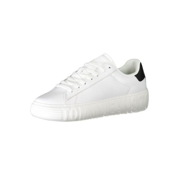Tommy Hilfiger White Leather Men Sneaker - Image 3