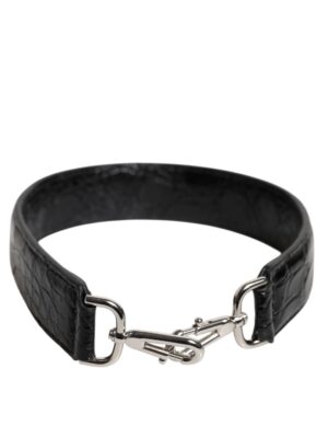 Dolce & Gabbana Black Alligator Leather Bag Shoulder Strap