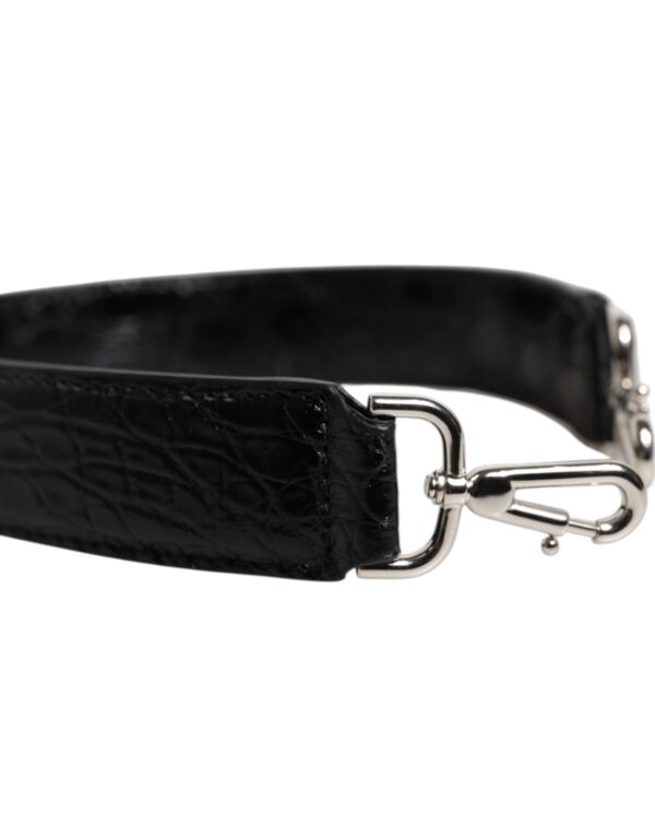 Dolce & Gabbana Black Alligator Leather Bag Shoulder Strap - Image 3