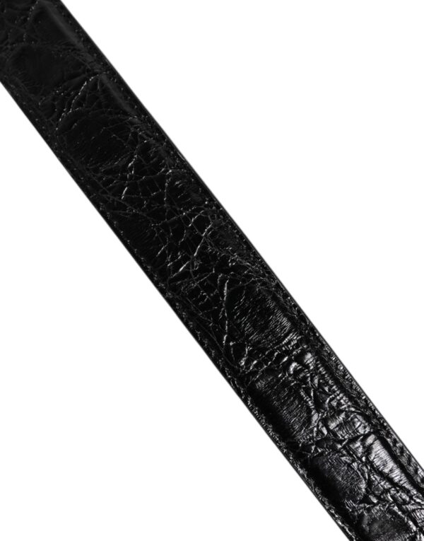 Dolce & Gabbana Black Alligator Leather Bag Shoulder Strap - Image 5
