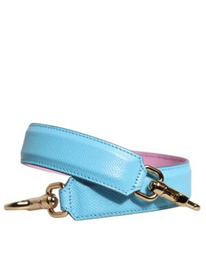 Dolce & Gabbana Pink Blue Leather Handle Bag Shoulder Strap