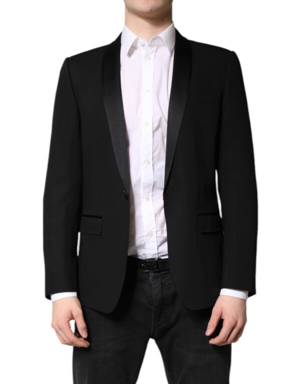 Dolce & Gabbana Black Single Breasted Men Coat MARTINI Blazer - Image 2