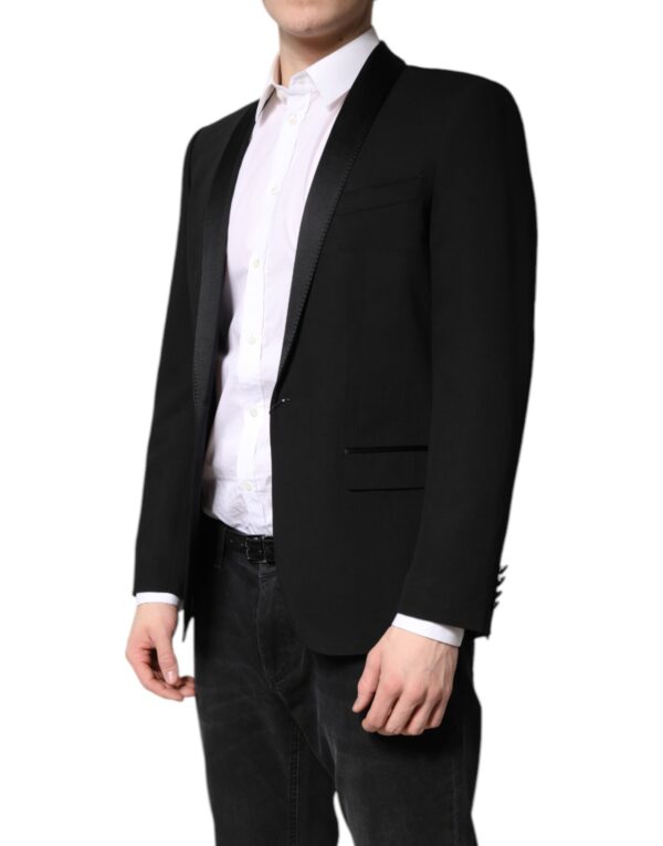 Dolce & Gabbana Black Single Breasted Men Coat MARTINI Blazer - Image 3