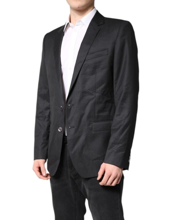 Dolce & Gabbana Black Single Breasted Men Coat MARTINI Blazer - Image 2