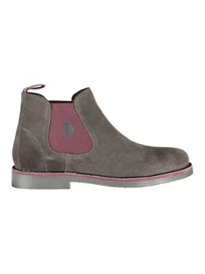 U.S. POLO ASSN. Gray Leather Men Boot
