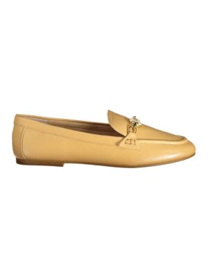 Ralph Lauren Beige Leather Flat Shoe