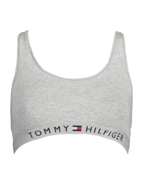 Tommy Hilfiger Gray Cotton Women Sports Bra