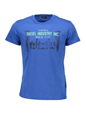 Diesel Blue Cotton Men T-Shirt