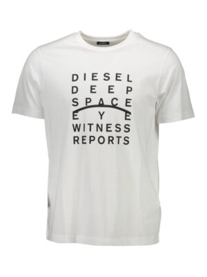Diesel White Cotton Men T-Shirt