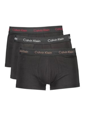 Calvin Klein Black Cotton Men Underwear Trunk Pack