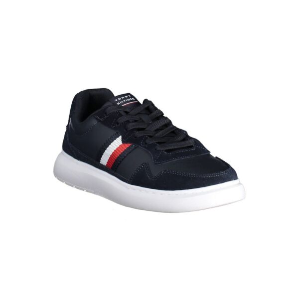 Tommy Hilfiger Blue Leather Men Sneaker - Image 2
