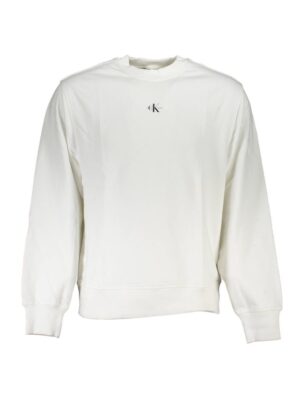 Calvin Klein White Cotton Men Sweater