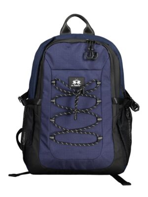 La Martina Blue Polyester Men Backpack