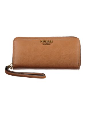 Guess Jeans Elegant Brown Zip Wallet with Multiple Compartments