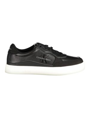 Calvin Klein Sleek Black Sports Sneakers with Contrast Details