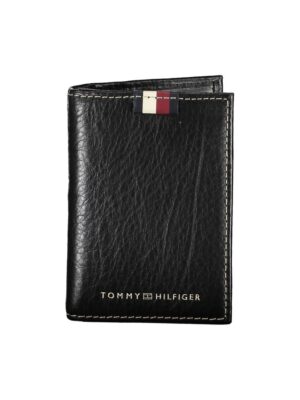 Tommy Hilfiger Black Leather Men Cardholder