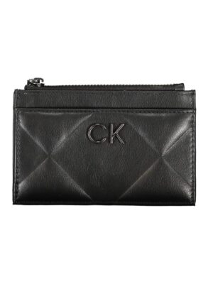 Calvin Klein Sleek Black Zip Wallet with Contrast Detailing