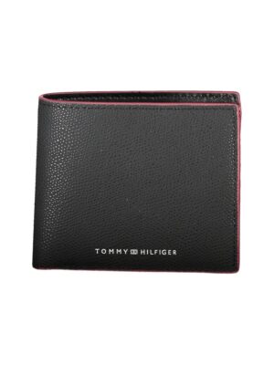 Tommy Hilfiger Elegant Black Leather Wallet