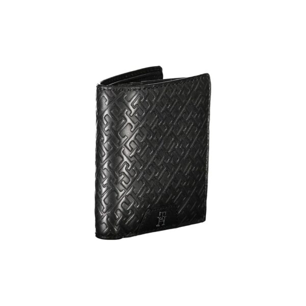 Tommy Hilfiger Sleek Black Leather Dual-Compartment Wallet - Image 3