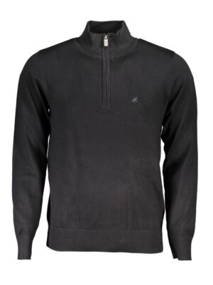 U.S. Grand Polo Elegant Half Zip Sweater with Embroidery Detail