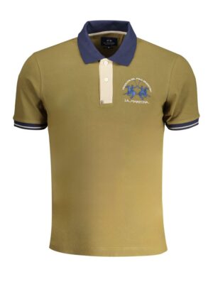 La Martina Green Cotton Polo Shirt