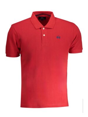 La Martina Red Cotton Polo Shirt