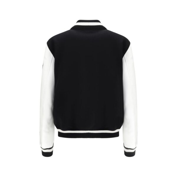 Off-White Leather and wool varsity Bomber - Image 2